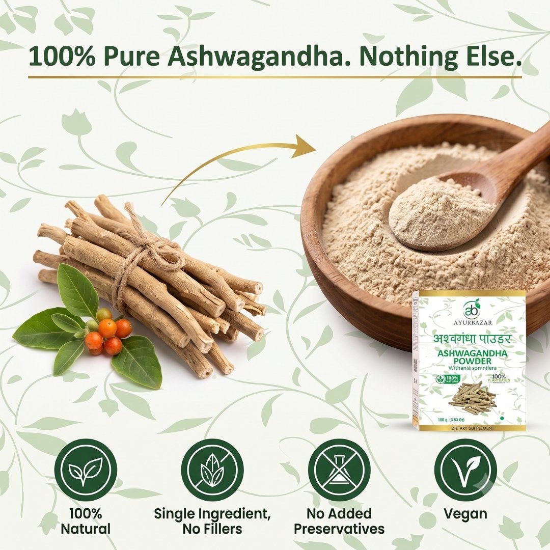 Ashwagandha Root Powder (Withania somnifera) 100g - image 4