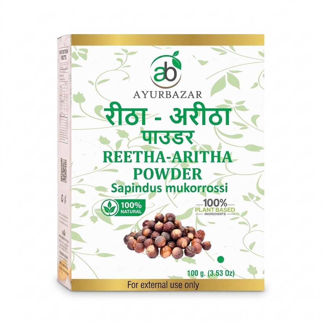 Reetha-Aritha Powder (Sapindus mukorossi) 100g by Ayur Bazar