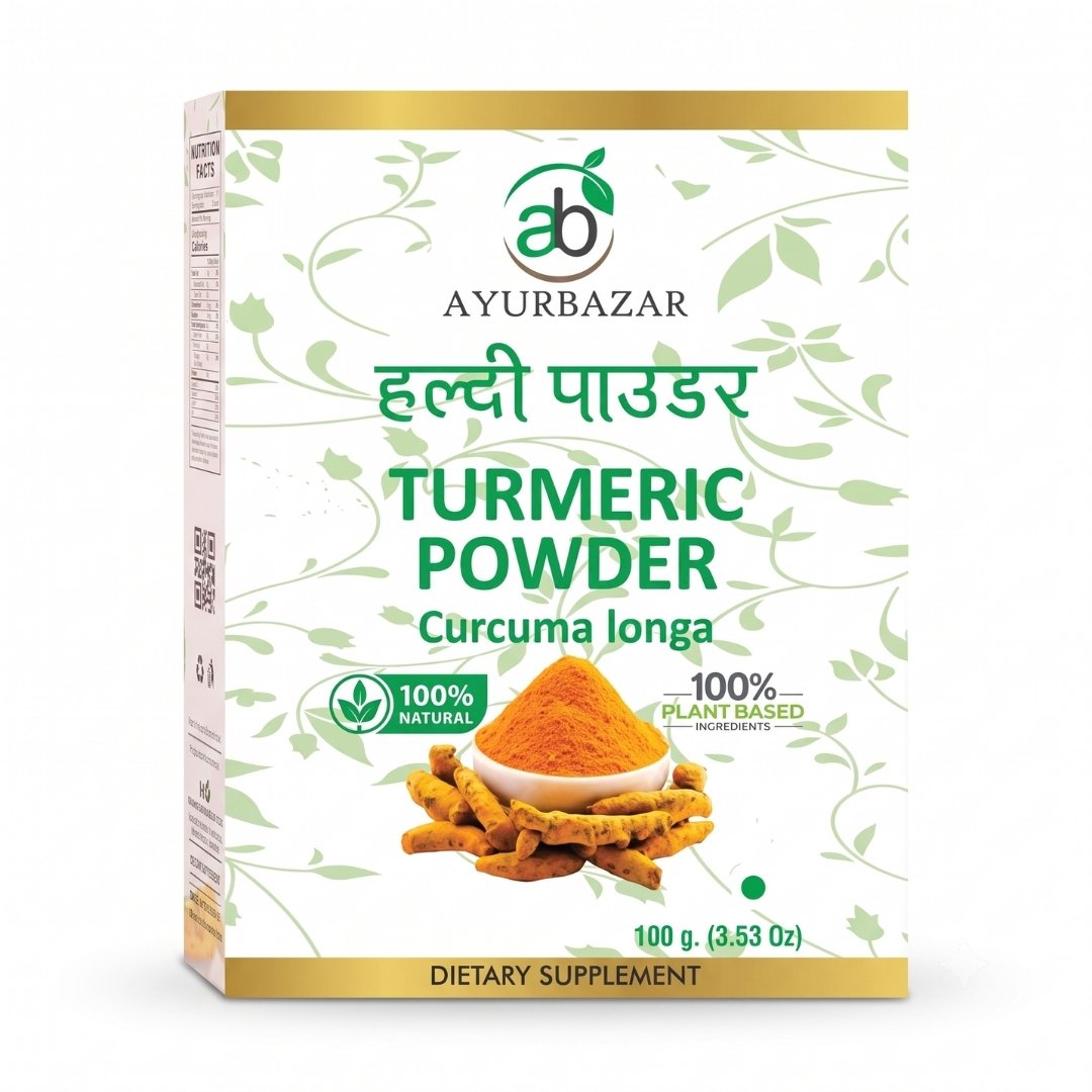 Turmeric Powder (Curcuma longa) 100g by Ayur Bazar